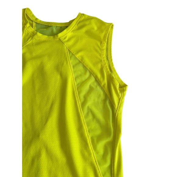 LUCKY IN LOVE X Bethanie Mattek Sands Court Worn Yellow Tank Top Size Small - Picture 4 of 7